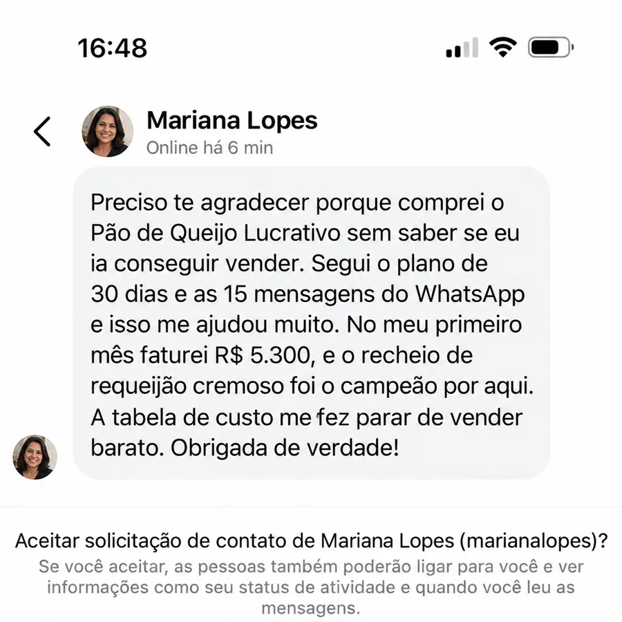 Depoimento de Mariana Lopes: R$5.300 no primeiro mês